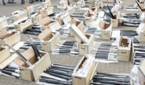 Pump action rifles recovered by customs