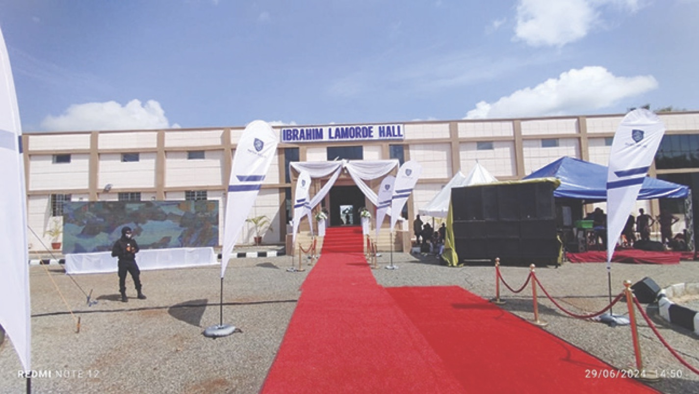 • Front view of the auditorium named after the late Chairman of EFCC, DIG Ibrahim Lamorde, at Ogbona community in Etsako Central Local Government area, Edo state, weekend