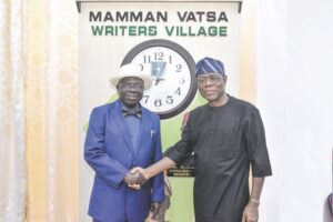 ANA Abuja chairman, Architect Chukwudi Eze, with Ambassador Iyorwhuese Hagher
