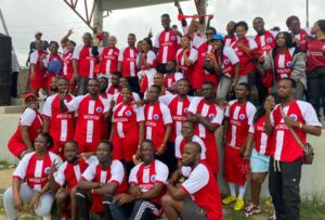 Participants at the sports activity