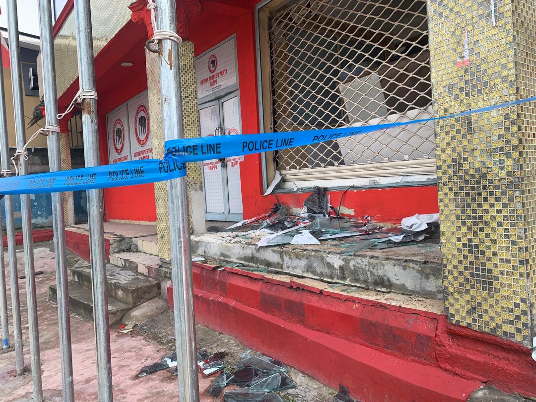 APP secretariat building bomb site, Port Harcourt