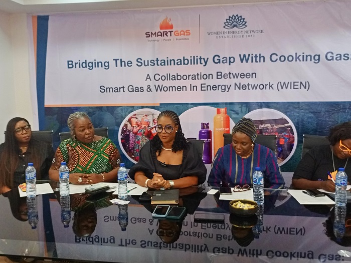 L-R: Mrs. Ifunaya Anyawoke, Mrs. Asanimo Omezi, Executive Secretary, WIEN, Dr. Yinka Opeke CEO, Smart Gas Nigeria Limited, Mrs. Fatayi Eyono-Williams, President of WIEN and Nike Ogunsanya, Snr Manager Operations and Admin at a media briefing recently in Lagos.