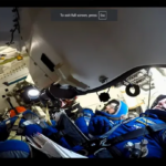 NASA astronauts Butch Wilmore and Suni Williams during NASA’s live shot of their takeoff on June 5, 2024. (NASA)