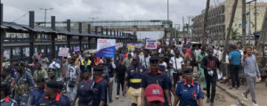 =Protesters in Ojota, Lagos