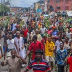 Rivers protest