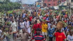 Rivers protest