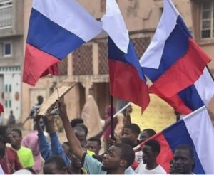 Russia breaks silence over use of flags by protesters