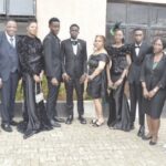 •L-R: Tajudeen Salaudeen, Mr. Chris Eigbe, Tinuoye, Oyinloye, Oghenevoke, Udeigwe-Anowai, Alabi, Mrs. Oyinloye and Mrs. Juliana Eigbe at college graduation ceremony