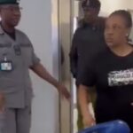 Woman destroys husband’s passport at Lagos airport (Photo- Twitter)