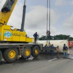 Lagos: Overturned gas tanker in Gbagada recovered, road reopened