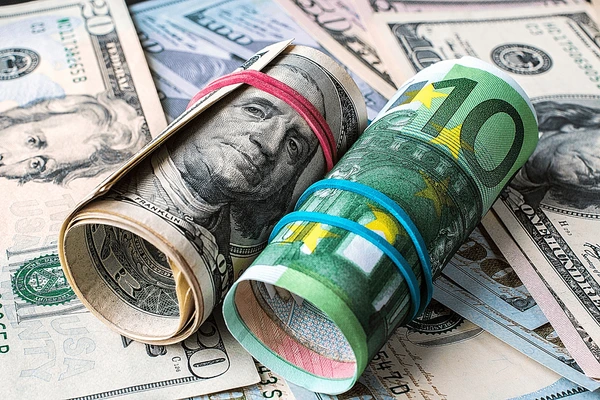 Dollars Euros currency