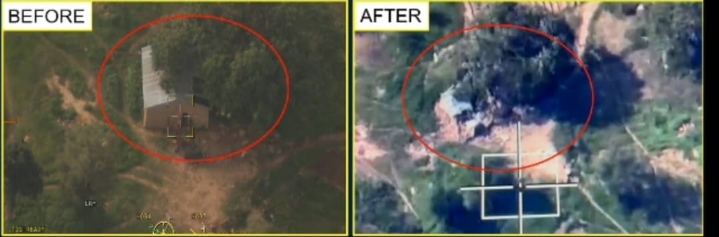 NAF air strike destroys terrorists IED factory in Borno