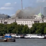 Fire breaks out at Somerset House in Central London