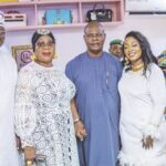 •Bolaji Amusan, a.k.a Mr Latin (left), Fausat Balogun, madam Saje (2nd left), Yinka Quadri (3rd left), Princess Christiana Kujembola and a guest.