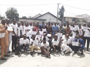 Organisers with the graduating students