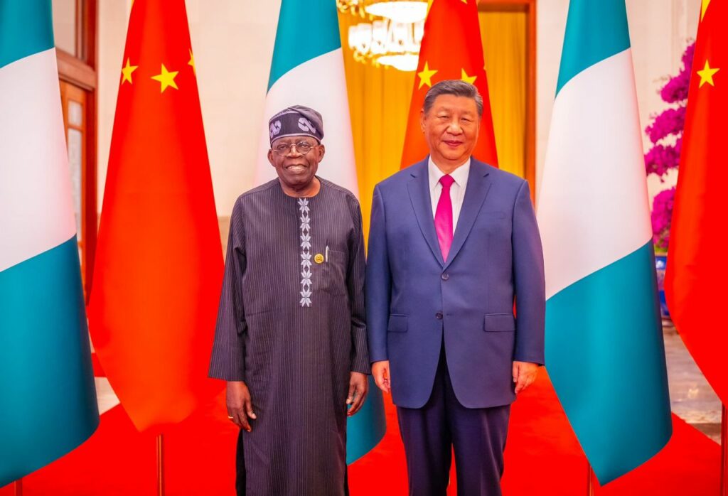 Nigerian President Bola Tinubu and Chinese President Xi Jinping