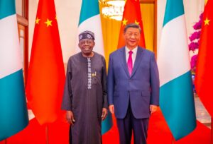 Nigerian President Bola Tinubu and Chinese President Xi Jinping