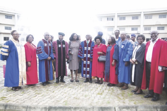 Prof. Ademola Tayo, Prof. Binuyo and wife, Dr. Monilola Binuyo and others