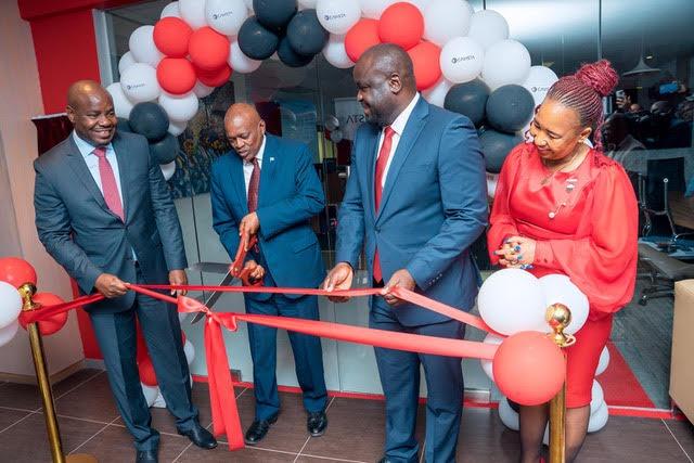 L-R: Chief Financial Officer, Cavista Holdings, Ron Olajide; President of the Republic of Botswana, Dr. Mokgweetsi Masisi; Chairman Cavista Holdings, John Olajide and General Manager, Cavista Bostwana, Katlego Arnone.