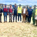 Cross section of participants at the one-day safety workshop, including the Warri Area Manager, NIWA, Engr Rufus Oladimeji (yellow vest in the middle)