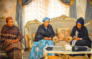 L-R Wife of Vice President Hajia Nana Shettima, First Lady of Nigeria, Oluremi Tinubu with former First Lady, Hajia Turai Umaru Musa Yar’Adua during the First Lady’s visit to the Yar’Adua residence in Abuja to commiserate with the family over the death of the  Yar’Adua’s matriarch on Monday 9th September, 2024
