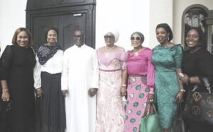 •Fr. Ike (3rd left) with some women at the event.