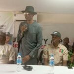 Barr.Julius Abure, Hon. Benedict Etenabene, National youth leader of the party during the delegate conference in Abuja