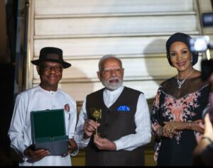 Wike, Odimegwu-Ojukwu welcome Indian PM Modi on historic visit to Nigeria