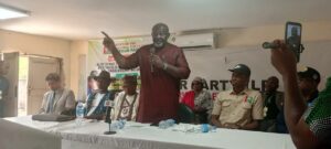 Hon. Joshua Obika, member representing AMAC/Bwari Federal Constituency, addressing the LP Youths Wednesday in Abuja