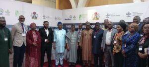 Minister of Marine and Blue Economy Adegboyega Oyetola with participants during the workshop