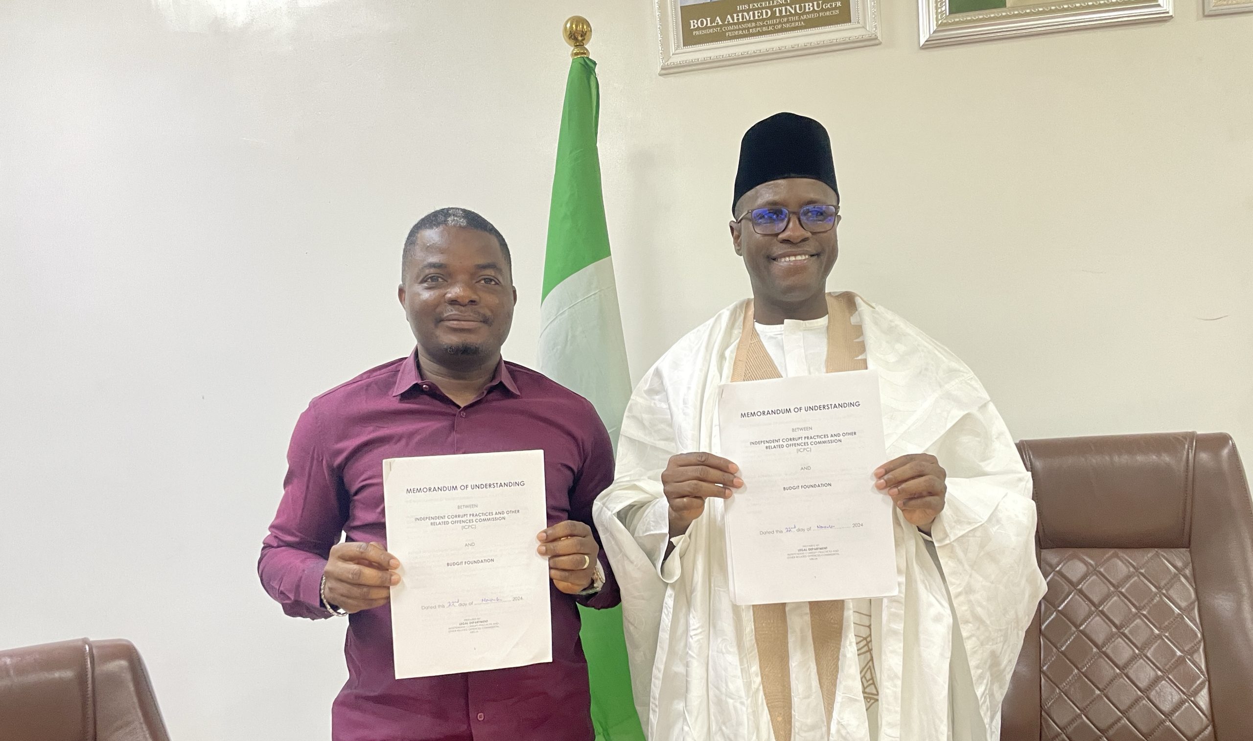 ICPC, BudgiT Foundation sign MoU