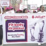 Participants during the walk