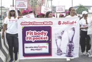Participants during the walk
