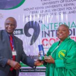 Prof Omenugha during the handover