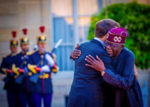 French President Emmanuel Macron and Nigerian President Bola Tinubu