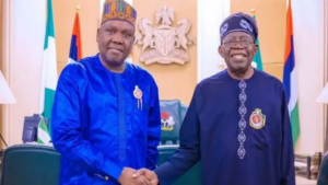 Special Adviser to the President on Media and Public Communication Daniel Bwala (L), President Bola Tinubu (R)