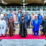 Vice President Kashim Shettima, who represented President Bola Tinubu, alongside dignitaries at the launch of the 2024 Abuja International Carnival at Eagle Square, on Saturday, 23-11-2024.