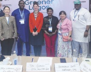 • L-R- Sasinotai Rochanutama; Anthony Feyitimi, Nele Lahrmann – Muniru; Oshodi; Rie Hamaguchi and Odunusi