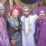 •District Governor, Dr. Wole Kukoyi, his wife, Olusola; Osi-Evans and his wife, Barbra