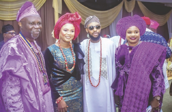 •District Governor, Dr. Wole Kukoyi, his wife, Olusola; Osi-Evans and his wife, Barbra