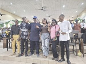 •Sawyyer with students