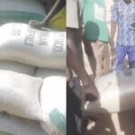 •Some bags of rice in the market