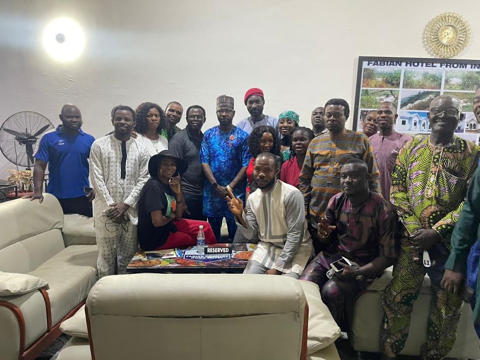 Farotimi with members of the Obidient Movement after his release