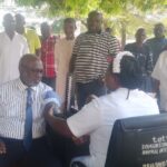 BSU Vice Chancellor Prof. Tor Joe Iorapuu attended to by the team during the outreach