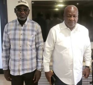 Buratai (L) celebrates Mahama’s (R) political comeback as Ghana’s president
