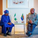 Nigerian President Bola Tinubu and South African President Cyril Ramaphosa