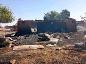 Aftermath of military jet strike in Sokoto