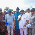 Rivers Governor Siminalayi Fubara (front centre left) and Taraba Governor Agbu Kefas (front centre right)