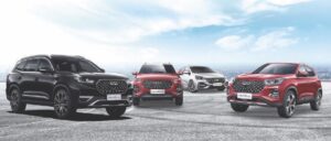 Chery cars on display