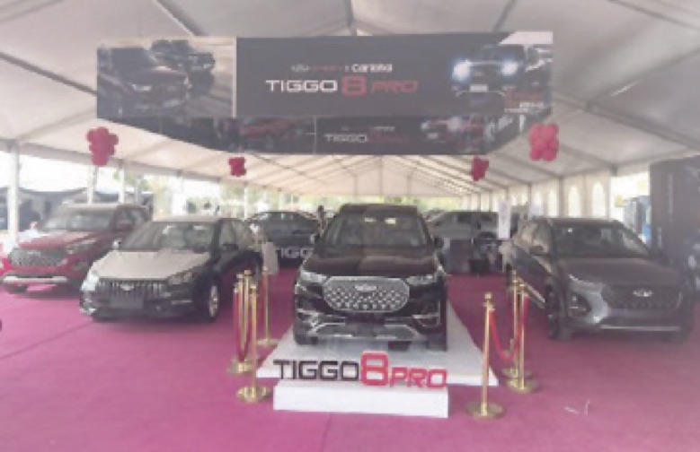 Chery cars on display at the Abuja Motor Fair